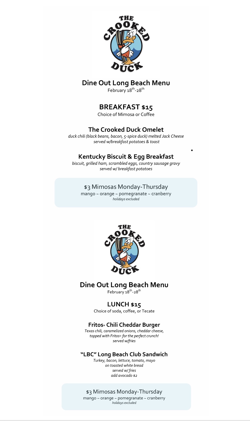 American Cuisines Dine Out Long Beach, Restaurant & Cocktail Week